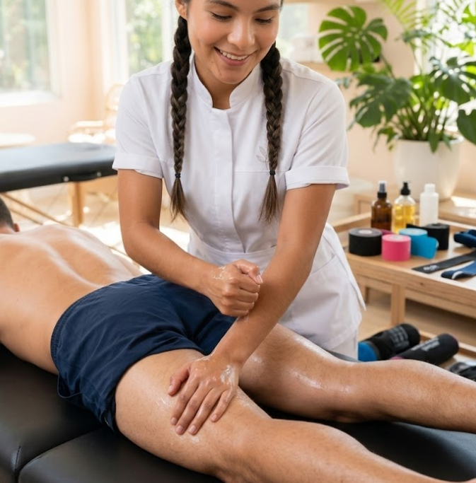 Masaje deportivo para atletas en Golf del Sur